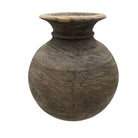 Vintage Round Wooden Vessel - Berbere Imports