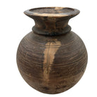 Vintage Round Wooden Vessel - Berbere Imports