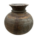 Vintage Round Wooden Vessel - Berbere Imports