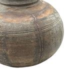 Vintage Round Wooden Vessel - Berbere Imports