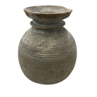 Vintage Round Wooden Vessel - Berbere Imports