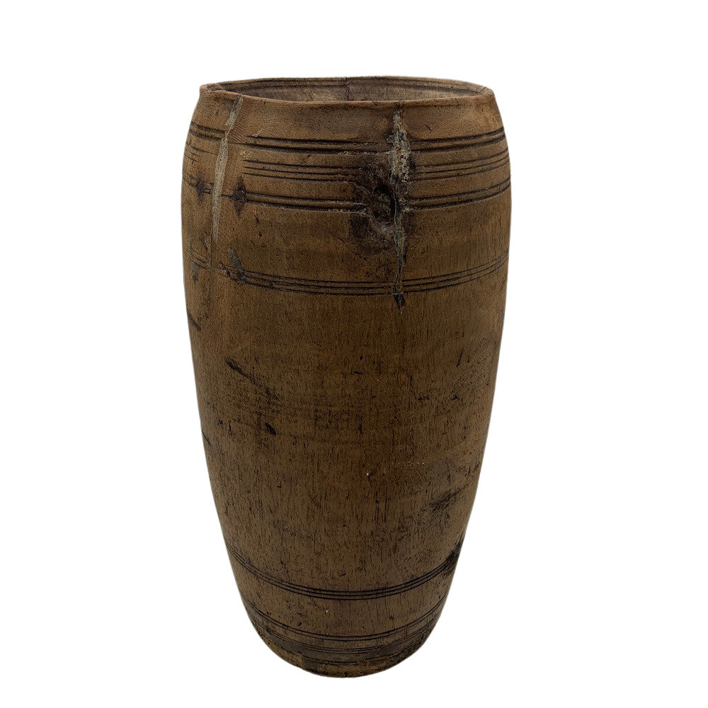 Vintage Indian Wood Vessel - Berbere Imports