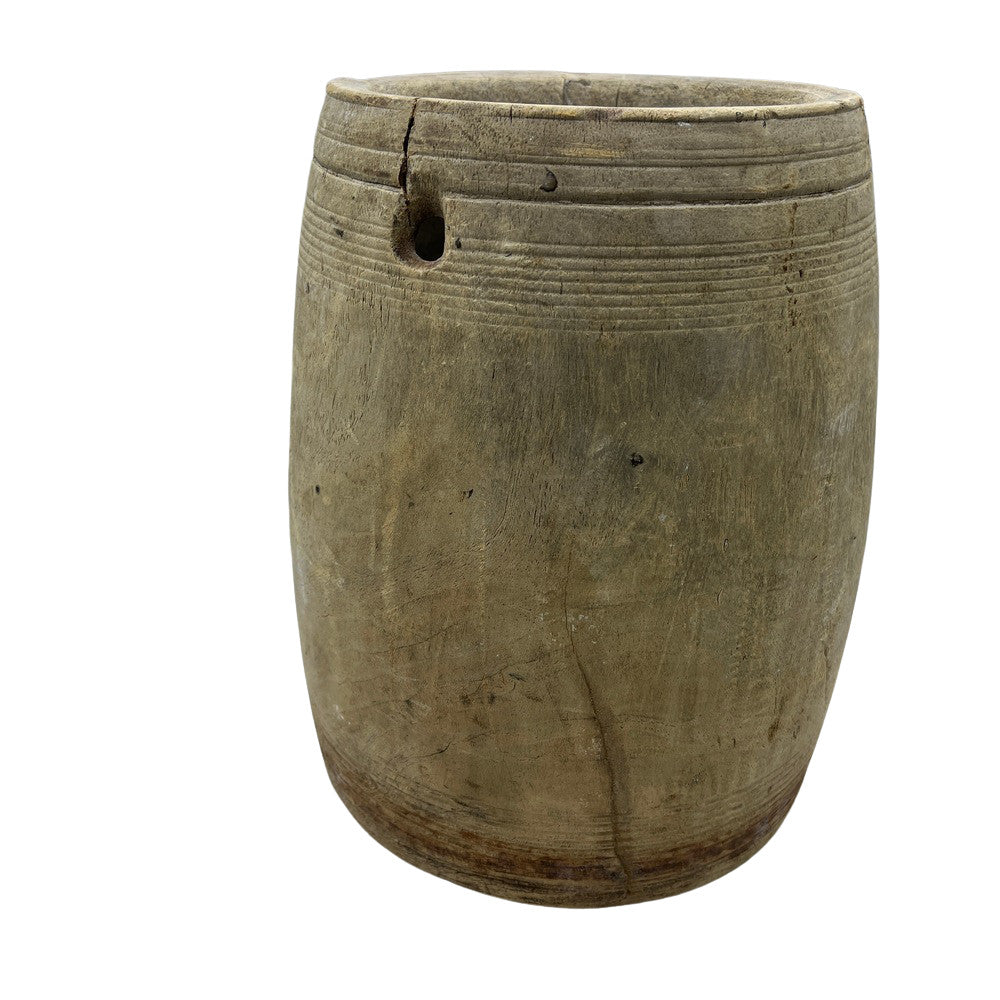 Vintage Indian Wood Vessel - Berbere Imports