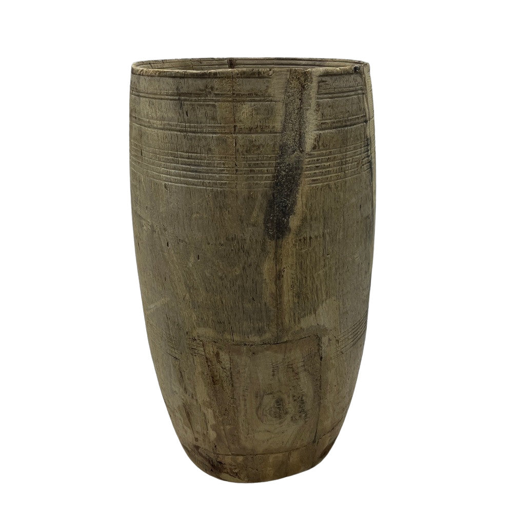 Vintage Indian Wood Vessel - Berbere Imports