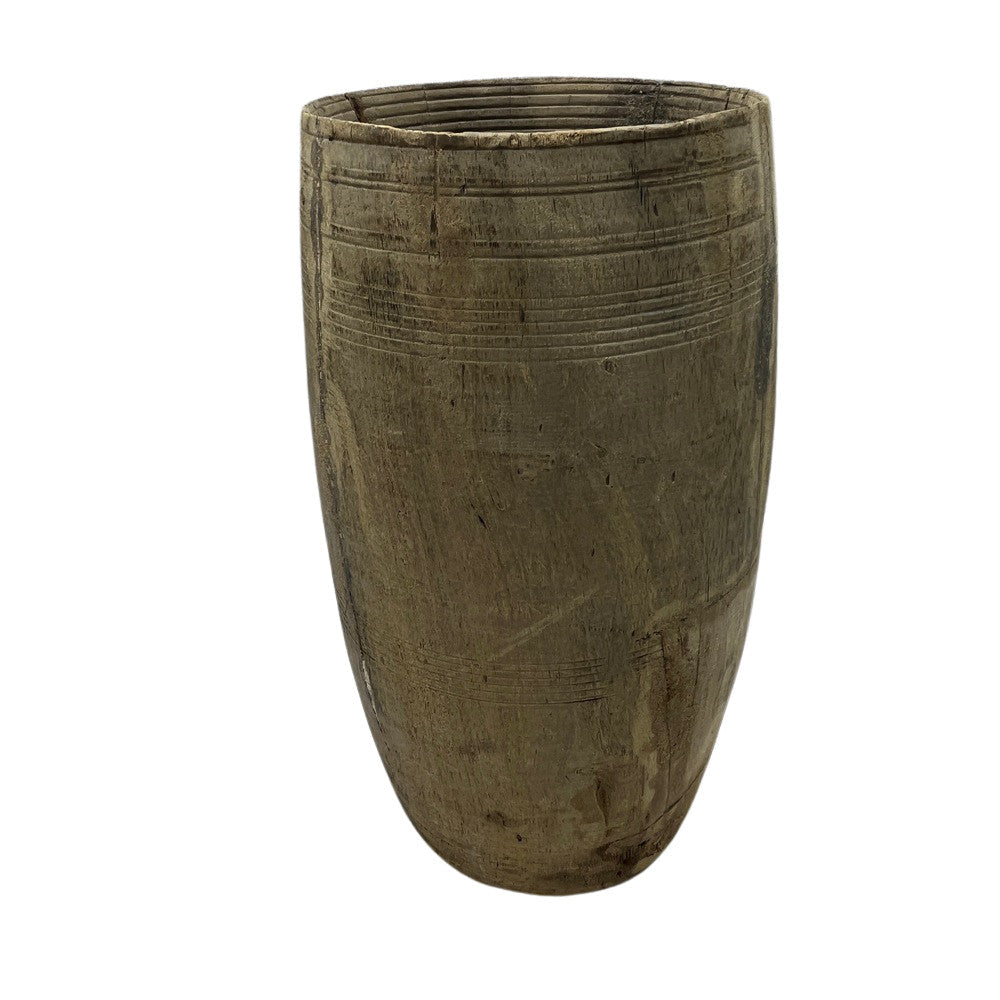 Vintage Indian Wood Vessel - Berbere Imports