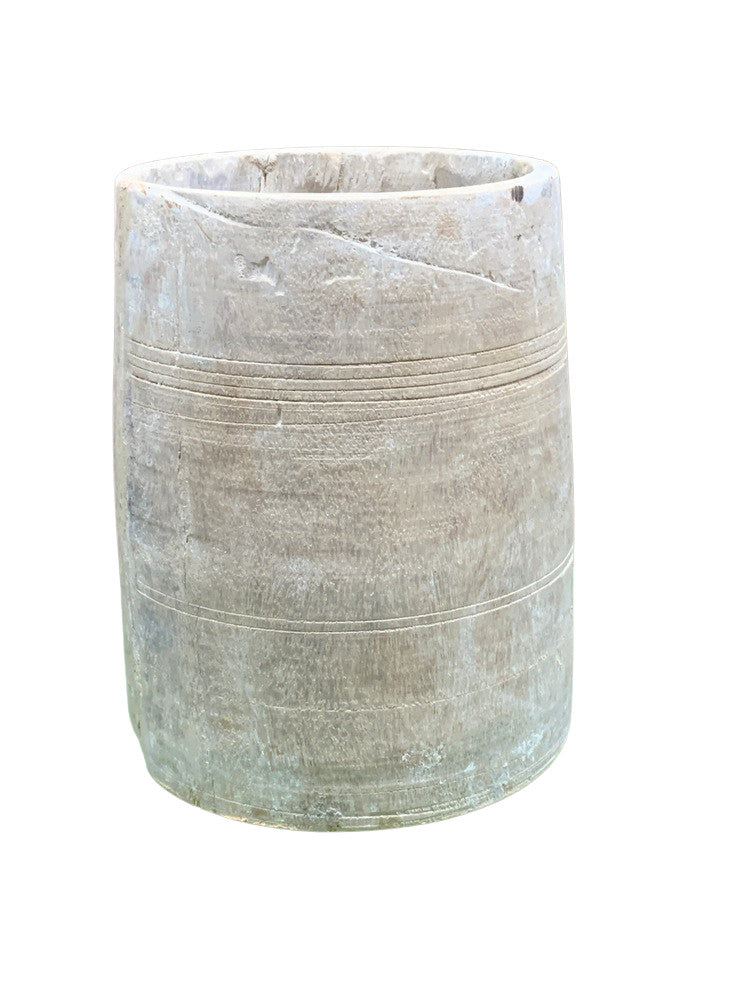 Vintage Indian Wood Vessel - Berbere Imports