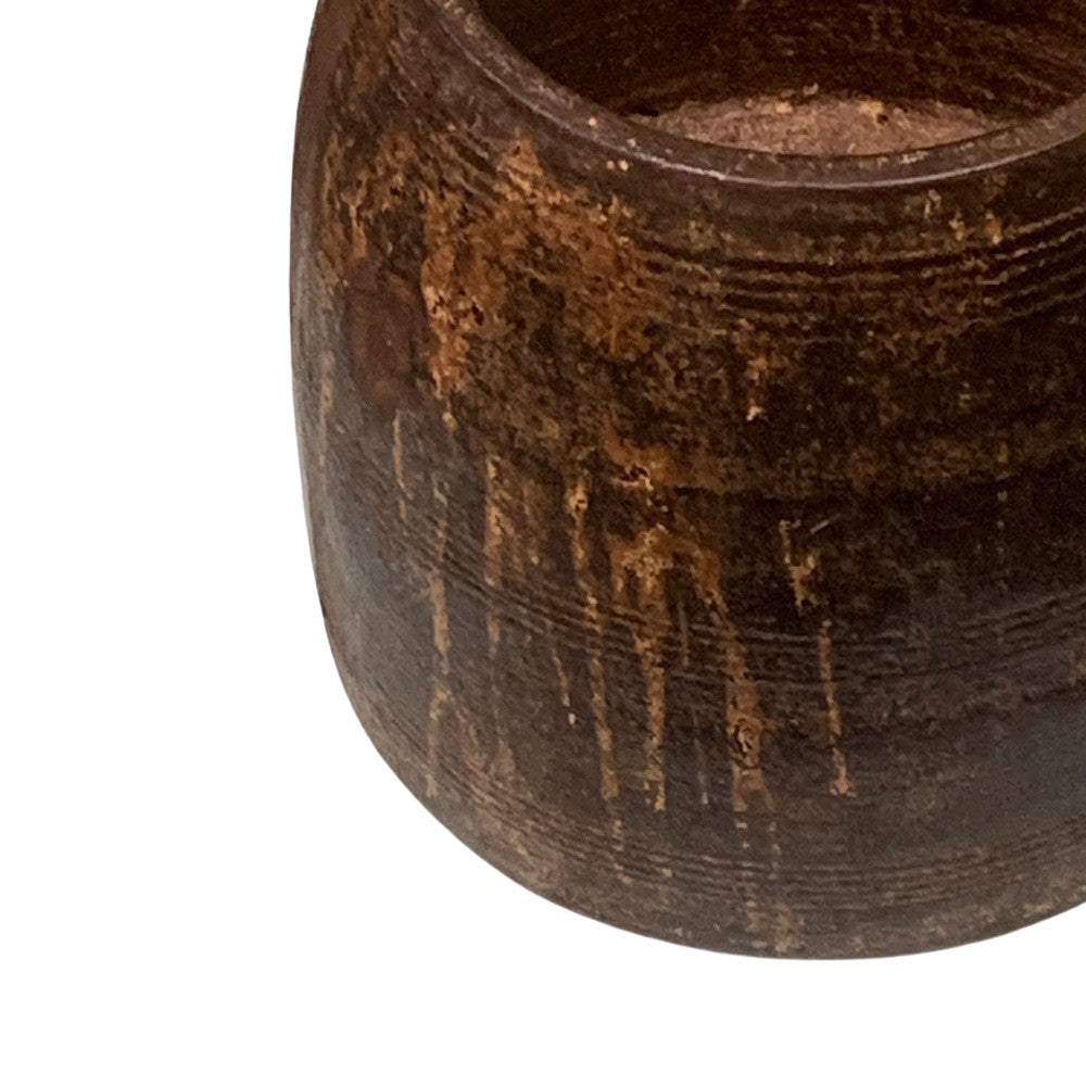 Vintage Indian Wood Vessel - Berbere Imports