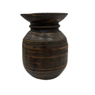 Vintage Indian Wooden Milk Pot - Berbere Imports