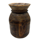 Vintage Indian Wooden Milk Pot - Berbere Imports