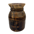 Vintage Indian Wooden Milk Pot - Berbere Imports