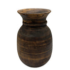 Vintage Indian Wooden Milk Pot - Berbere Imports