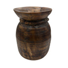 Vintage Indian Wooden Milk Pot - Berbere Imports