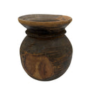 Vintage Indian Wooden Milk Pot - Berbere Imports