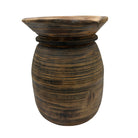 Vintage Indian Wooden Milk Pot - Berbere Imports