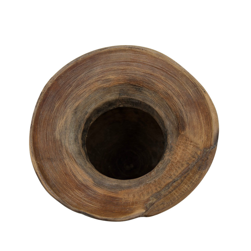 Vintage Indian Wooden Milk Pot - Berbere Imports