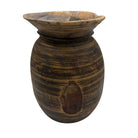 Vintage Indian Wooden Milk Pot - Berbere Imports