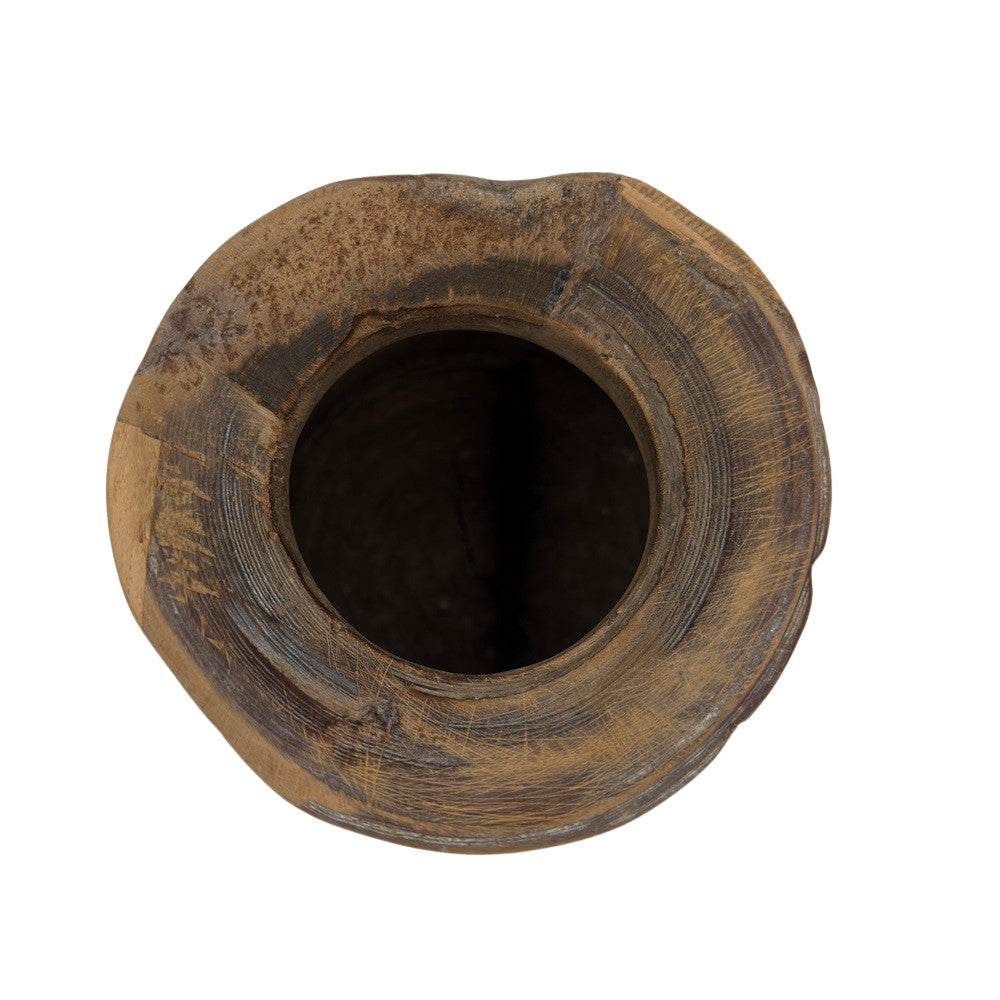 Vintage Indian Wooden Milk Pot - Berbere Imports