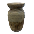 Vintage Indian Wooden Milk Pot - Berbere Imports