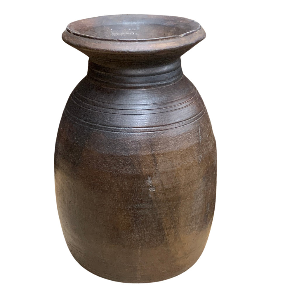 Vintage Indian Wooden Milk Pot - Berbere Imports