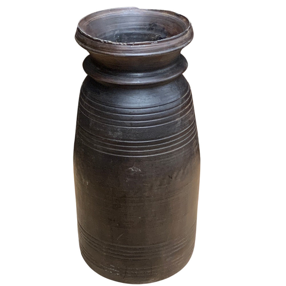 Vintage Indian Wooden Milk Pot - Berbere Imports