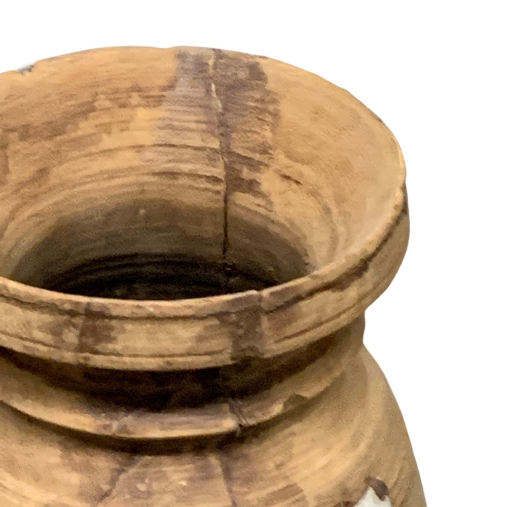 Vintage Indian Wooden Milk Pot - Berbere Imports