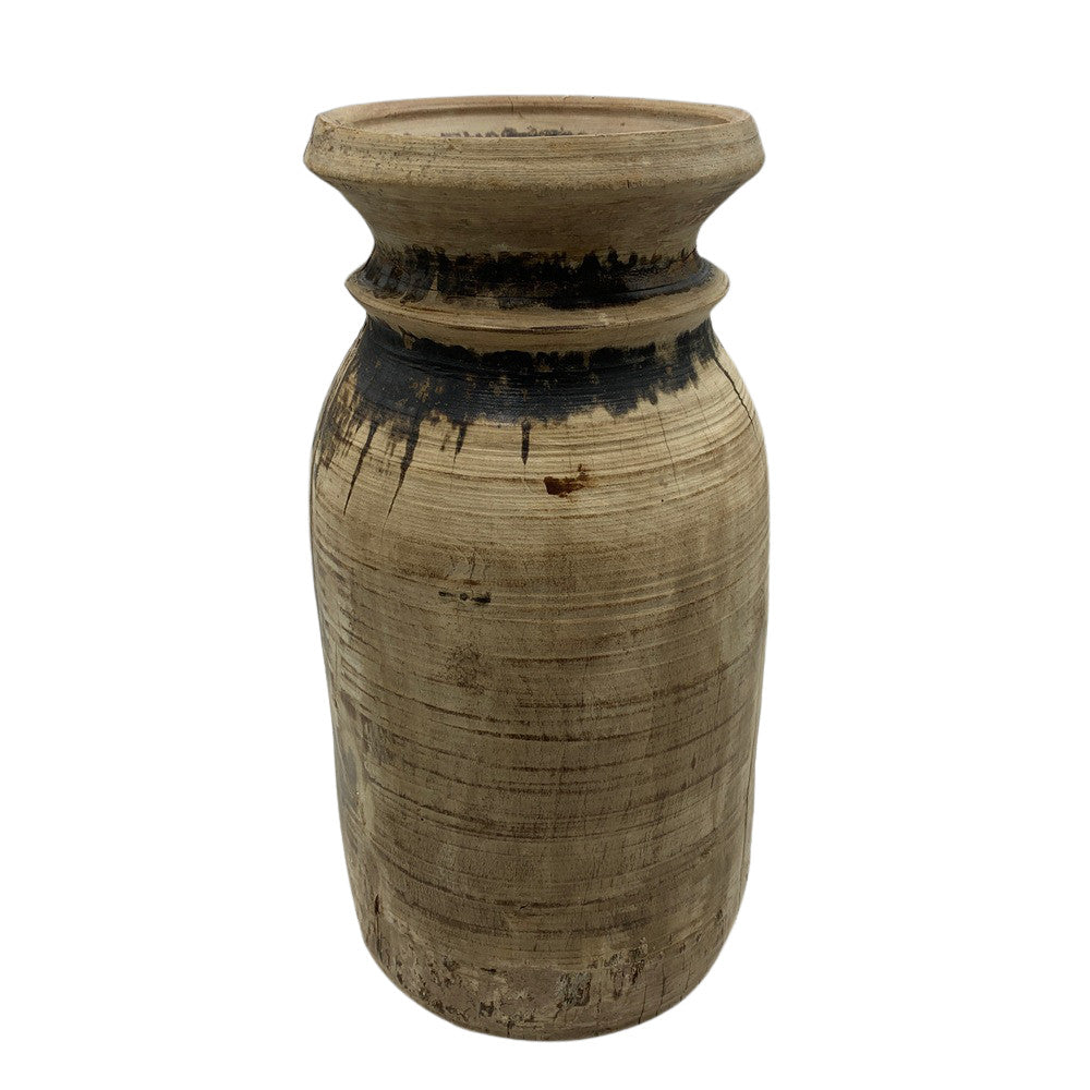 Vintage Indian Wooden Milk Pot - Berbere Imports