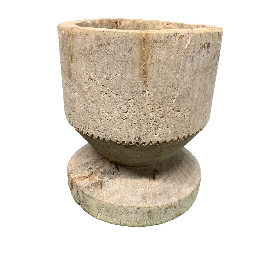 Vintage Wood Stump Vessel - Berbere Imports