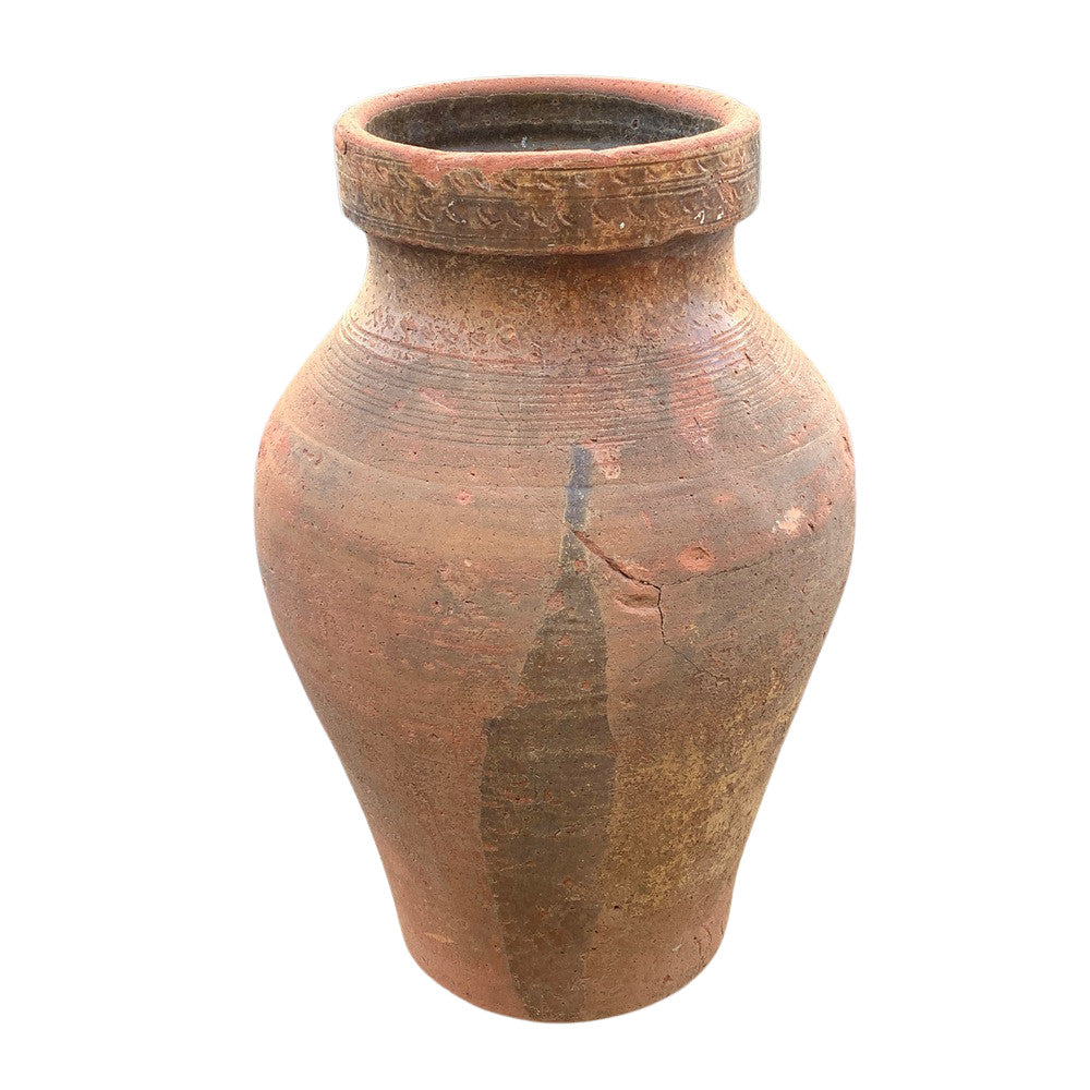 Antique Moroccan Terracotta Coastal Olive Jar-Small - Berbere Imports