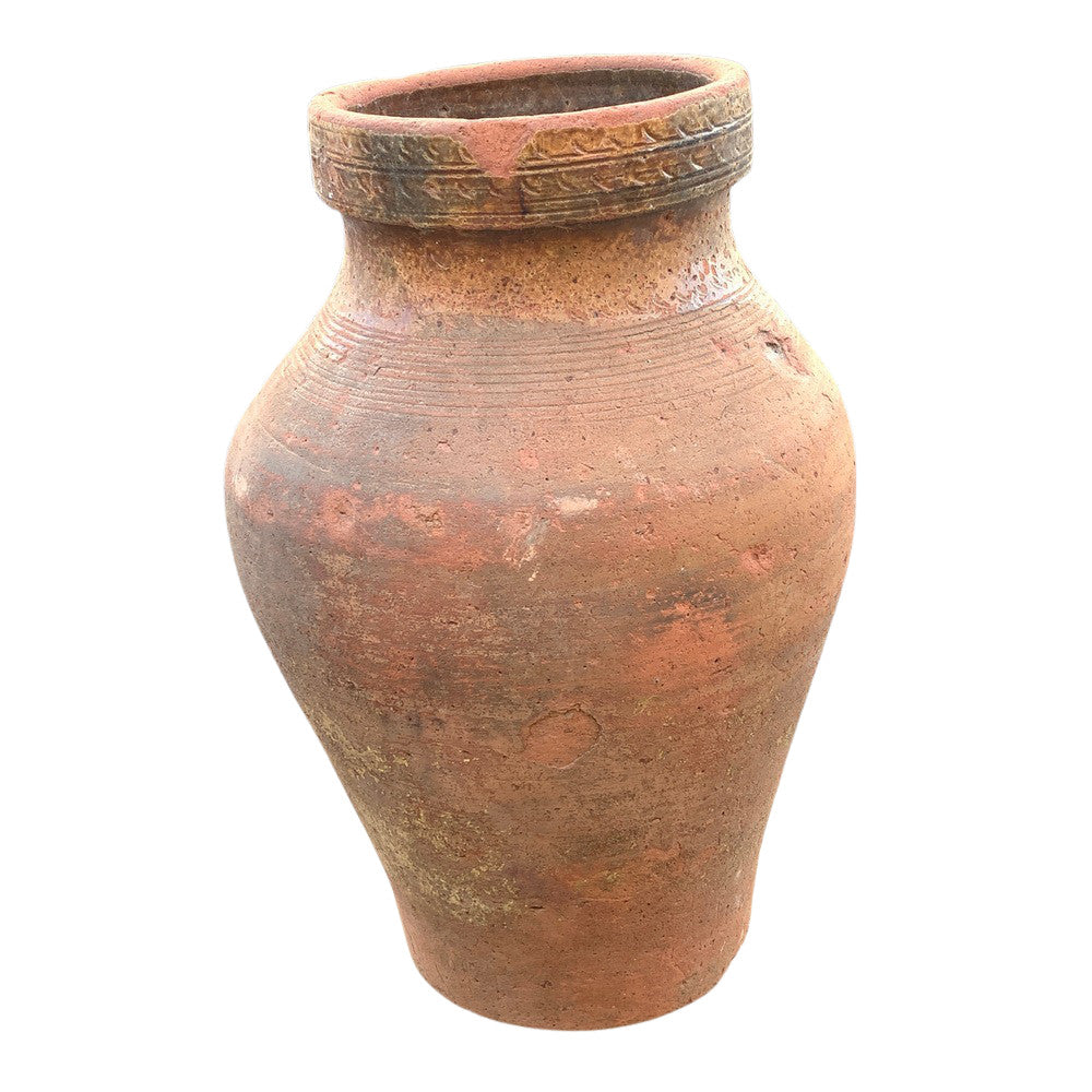 Antique Moroccan Terracotta Coastal Olive Jar-Small - Berbere Imports