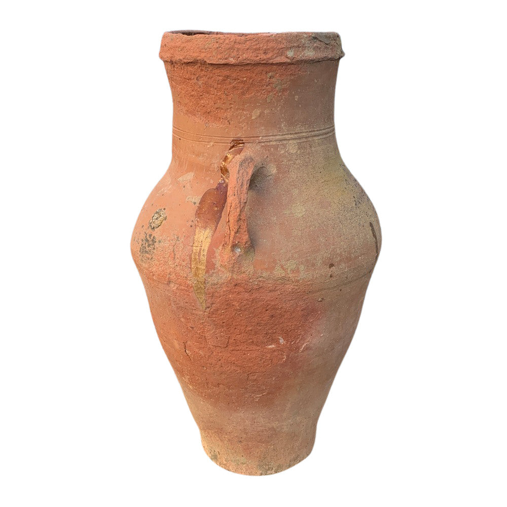 Antique Moroccan Terracotta Coastal Olive Jar - Medium - Berbere Imports