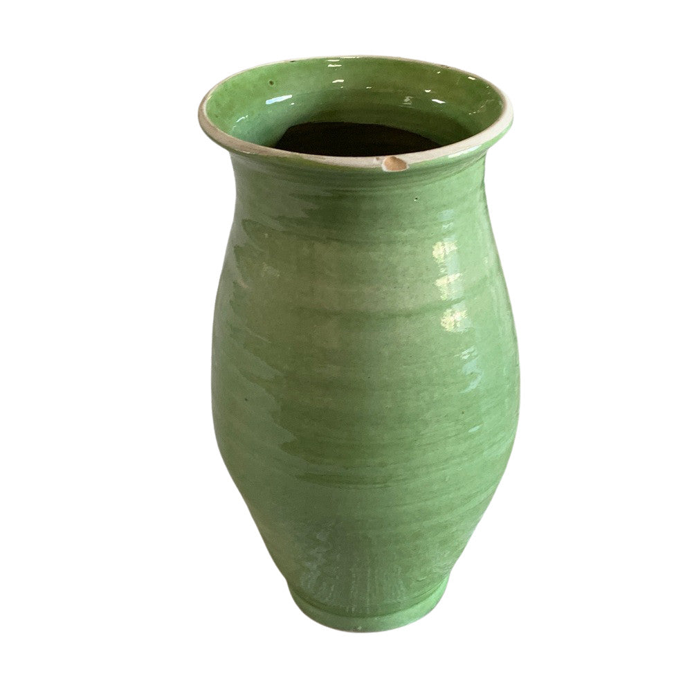 Small Glazed Vase - Mint Green - Berbere Imports