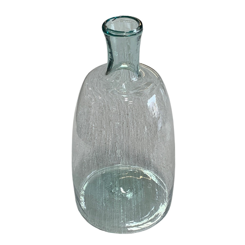 Clear Bell Shaped Glass Bottle - Berbere Imports