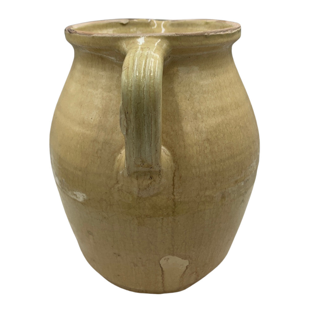 One-Handle Cream Glazed Terracotta Pitcher - Berbere Imports