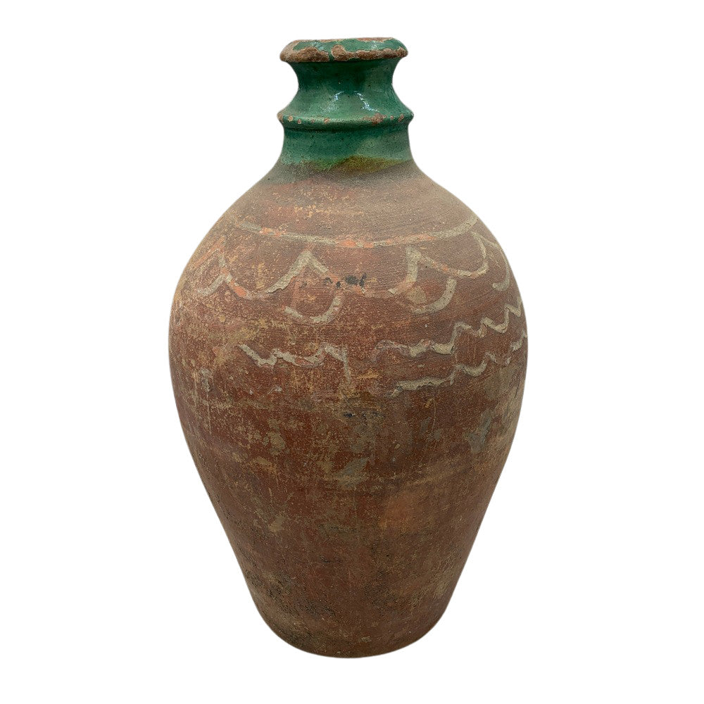 Antique Hungarian Terra Cotta Olive Oil Jar - Berbere Imports