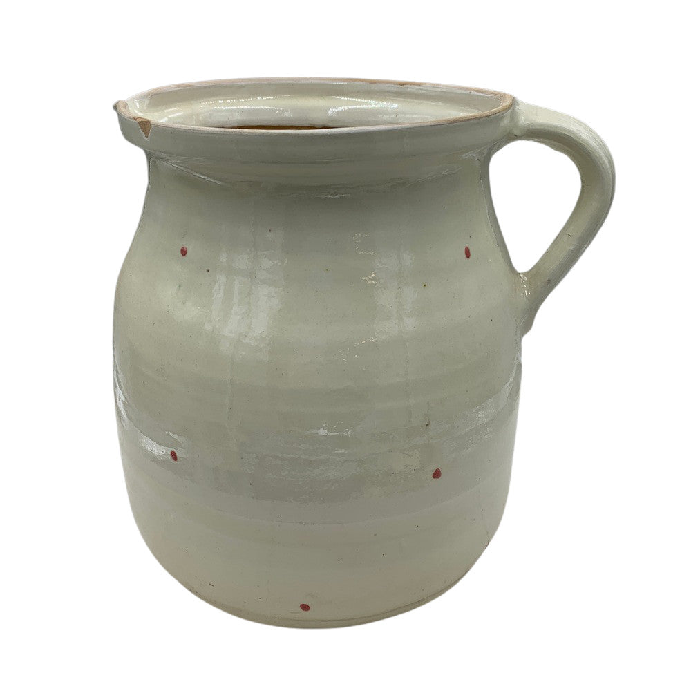 White Terracotta Decorative Pitcher - Berbere Imports