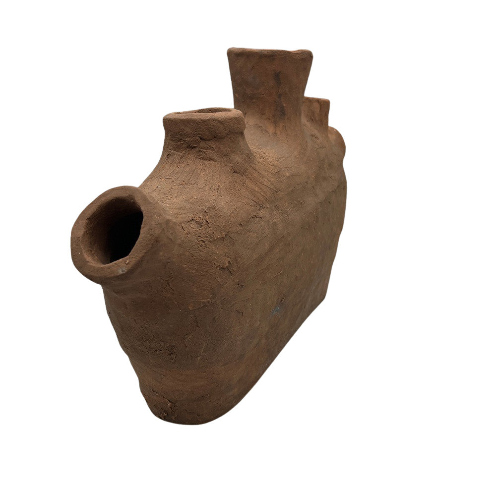 Terracotta Low 5-Plug Plug Vase - Berbere Imports