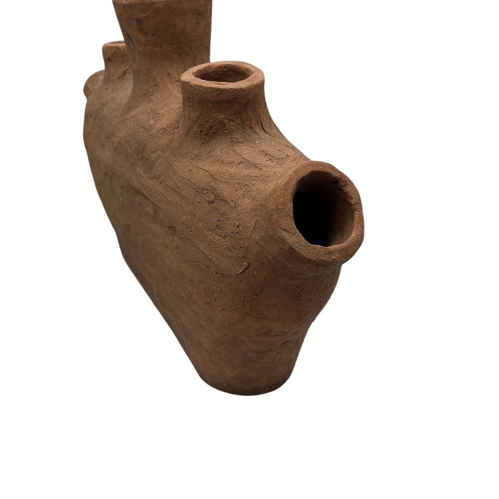 Terracotta Low 5-Plug Plug Vase - Berbere Imports