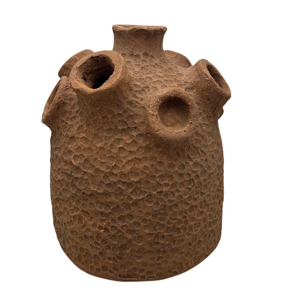 Round Coral Inspired Terracotta Vessel - Berbere Imports