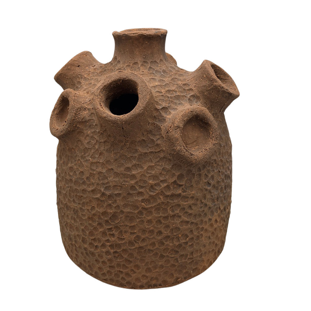 Round Coral Inspired Terracotta Vessel - Berbere Imports