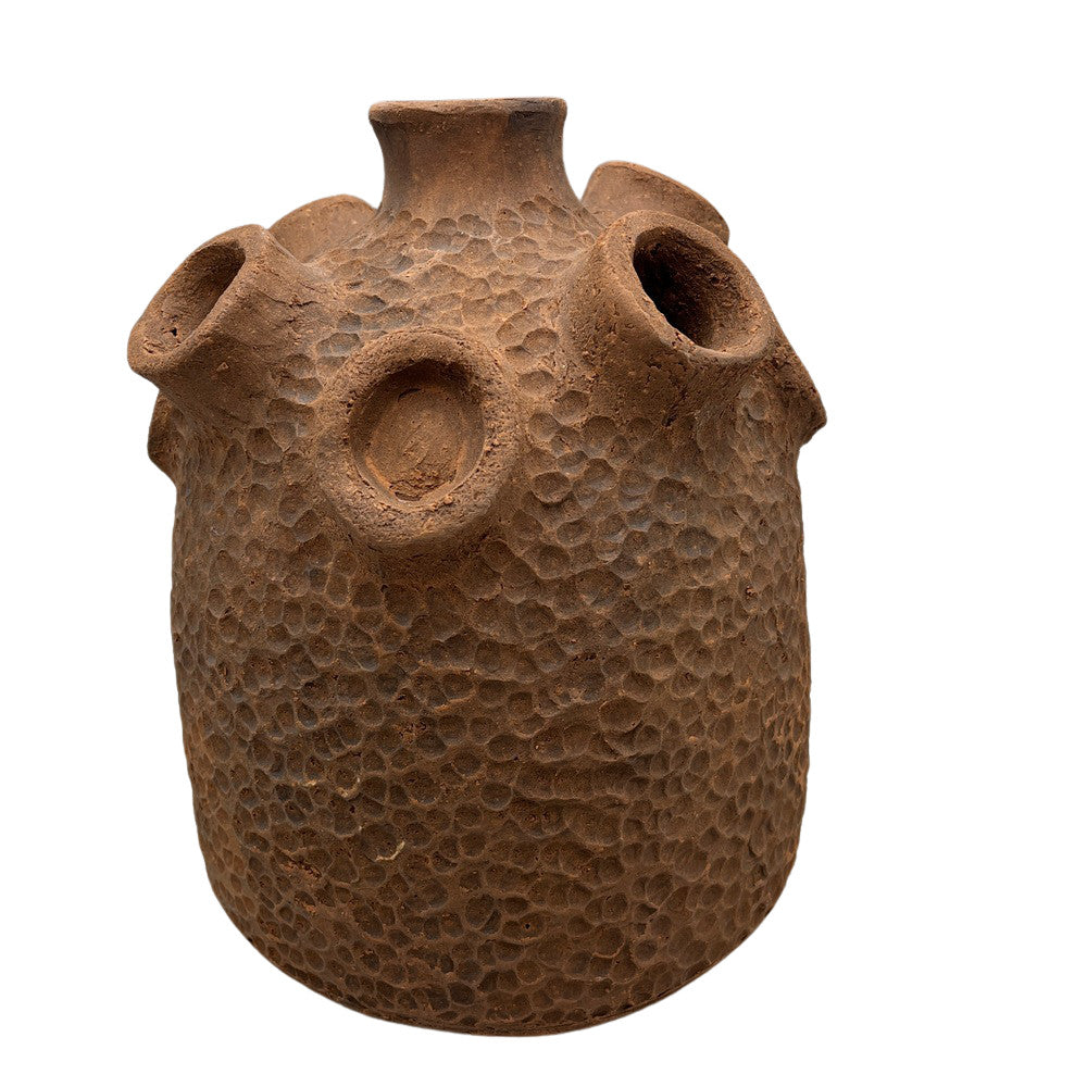 Round Coral Inspired Terracotta Vessel - Berbere Imports