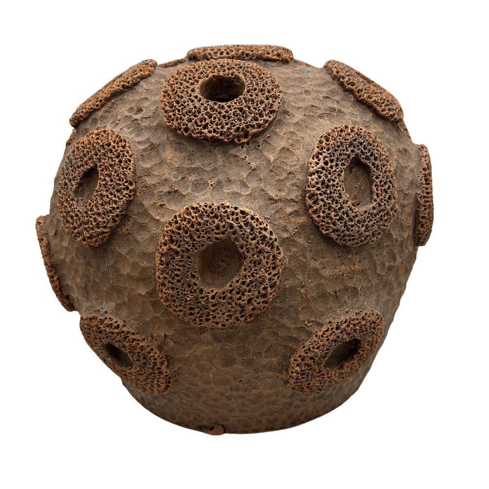 Round Coral Inspired Terracotta Vessel - Large - Berbere Imports