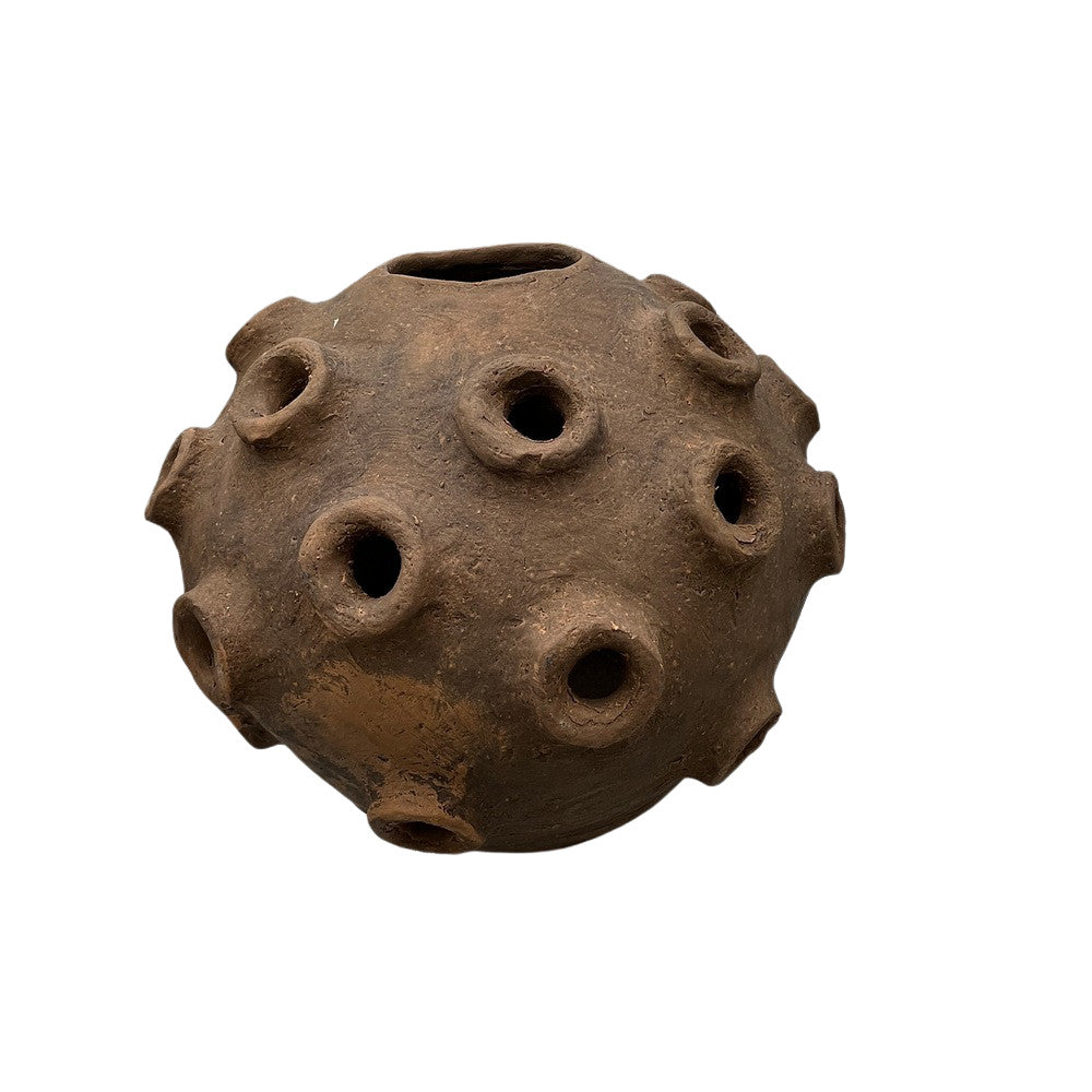 Round Coral-Shaped Terracotta Pot - Berbere Imports