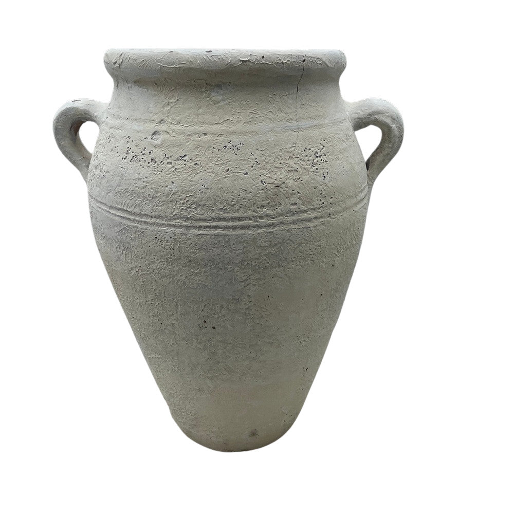 Terracotta 2-Handle Cooking Pot - Whitewash - Berbere Imports
