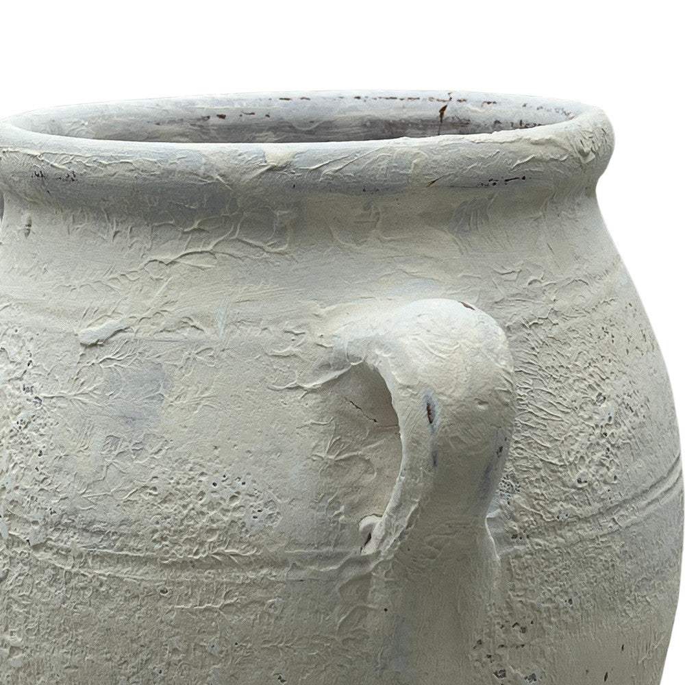 Terracotta 2-Handle Cooking Pot - Whitewash - Berbere Imports