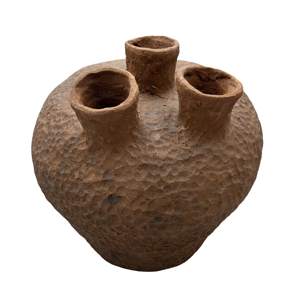 Terracotta 3-Plug Vase - Berbere Imports