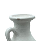 Single-Handle Terracotta Vessel - White Finish - Berbere Imports