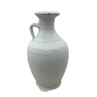 Single-Handle Terracotta Vessel - White Finish - Berbere Imports