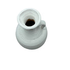 Single-Handle Terracotta Vessel - White Finish - Berbere Imports