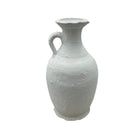 Single-Handle Terracotta Vessel - White Finish - Berbere Imports