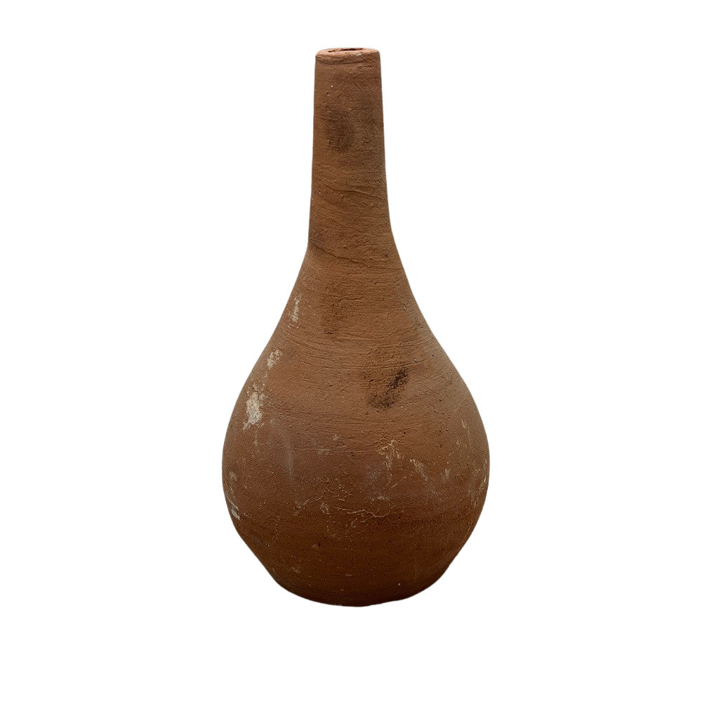 Mexican Terracotta Narrow-Neck Vessel - Berbere Imports